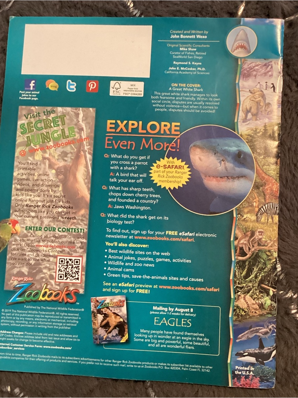 July/Aug 2019 Ranger Rick Zoobooks Kids Magazine - Picture 3 of 3
